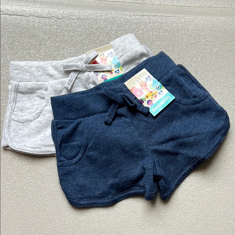 Girls Navy and Gray Shorts Set 12M
